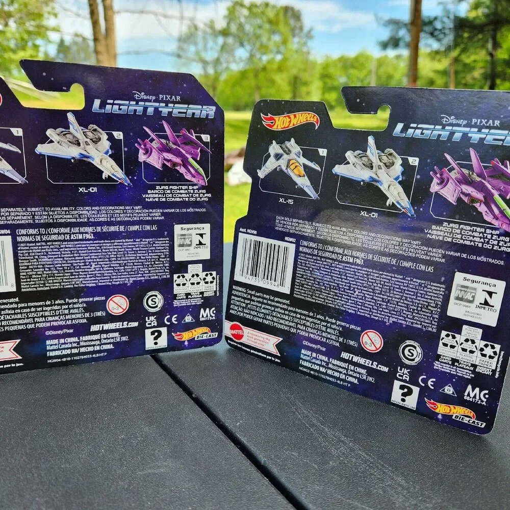 Disney Pixar Hot Wheels Lightyear Diecast XL-15 Fighter, XL-01, Zurg Fighter (3)